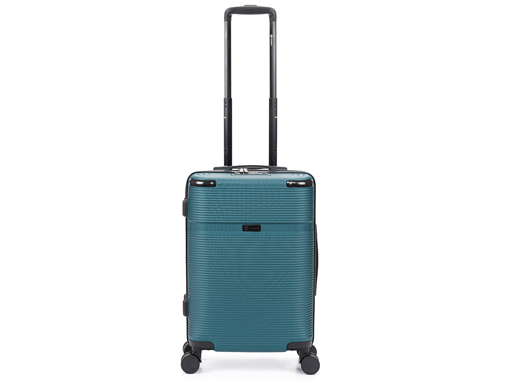 Чемодан TORBER ОНЕГА, зелёный, ABS-пластик, 59,5 х 39,5 х 24 см, 46 л