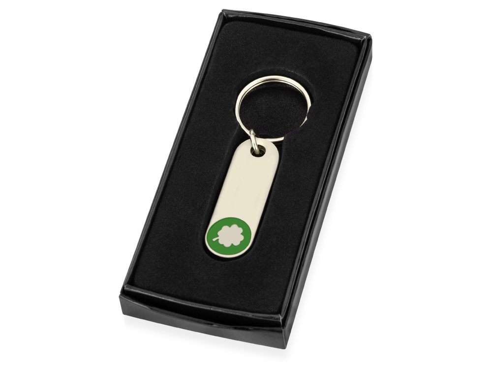 Брелок Clover, серебристый/зеленый