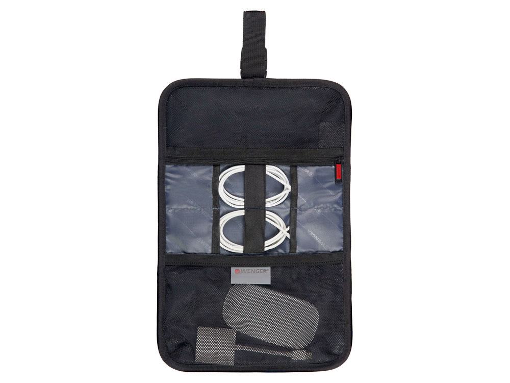 Сумка для электронных аксессуаров WENGER, чёрная, 23x1x12 см