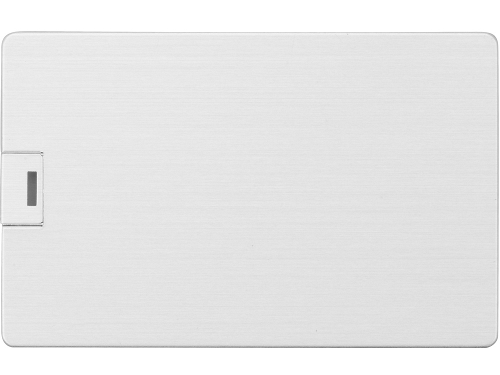 Флеш-карта USB 2.0 16 Gb в виде металлической карты Card Metal, серебристый