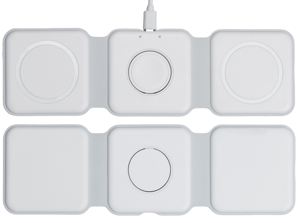 Беспроводное зарядное устройство 3-в-1 Road, 15 Вт, белый