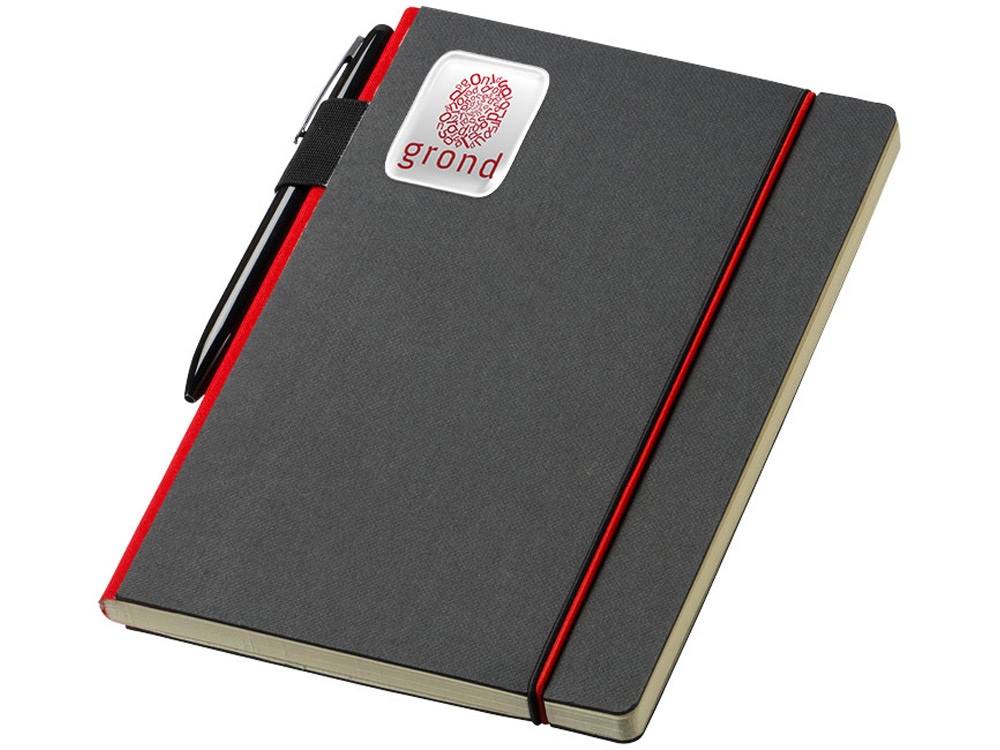 Блокнот А5 Cuppia, черный/красный