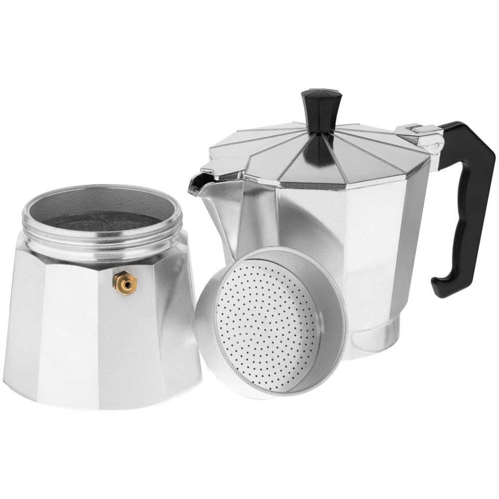 Гейзерная кофеварка Rimini — пример нанесения логотипа (Molti) | Print Logo