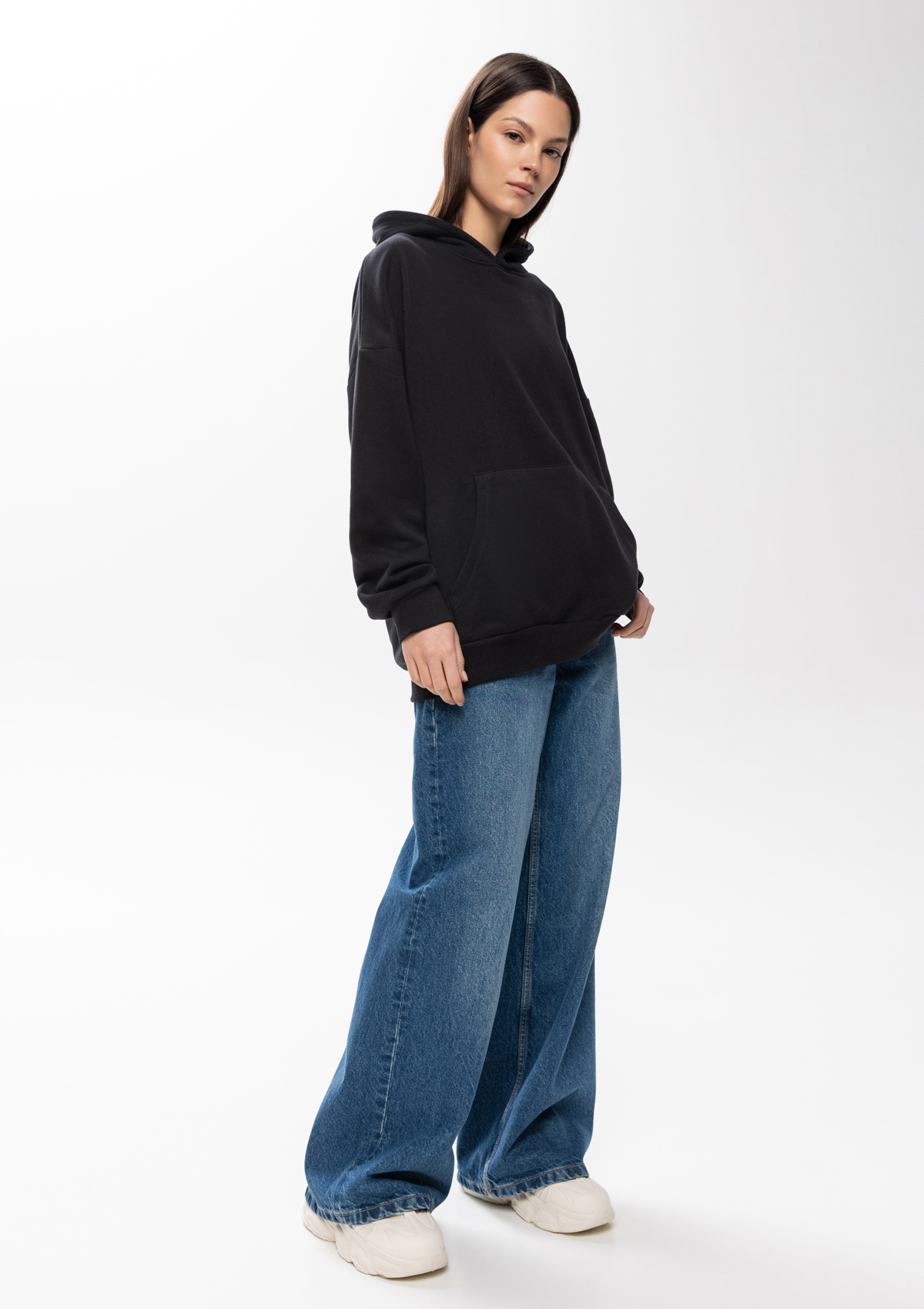 Худи унисекс STAN оверсайз футер без начёса 350, 66, Чёрный,  (20)  (48/M)