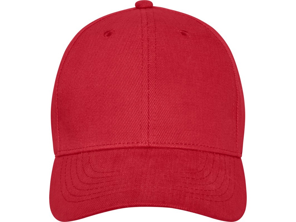 Бейсболка Davis, 6 панелей, красный
