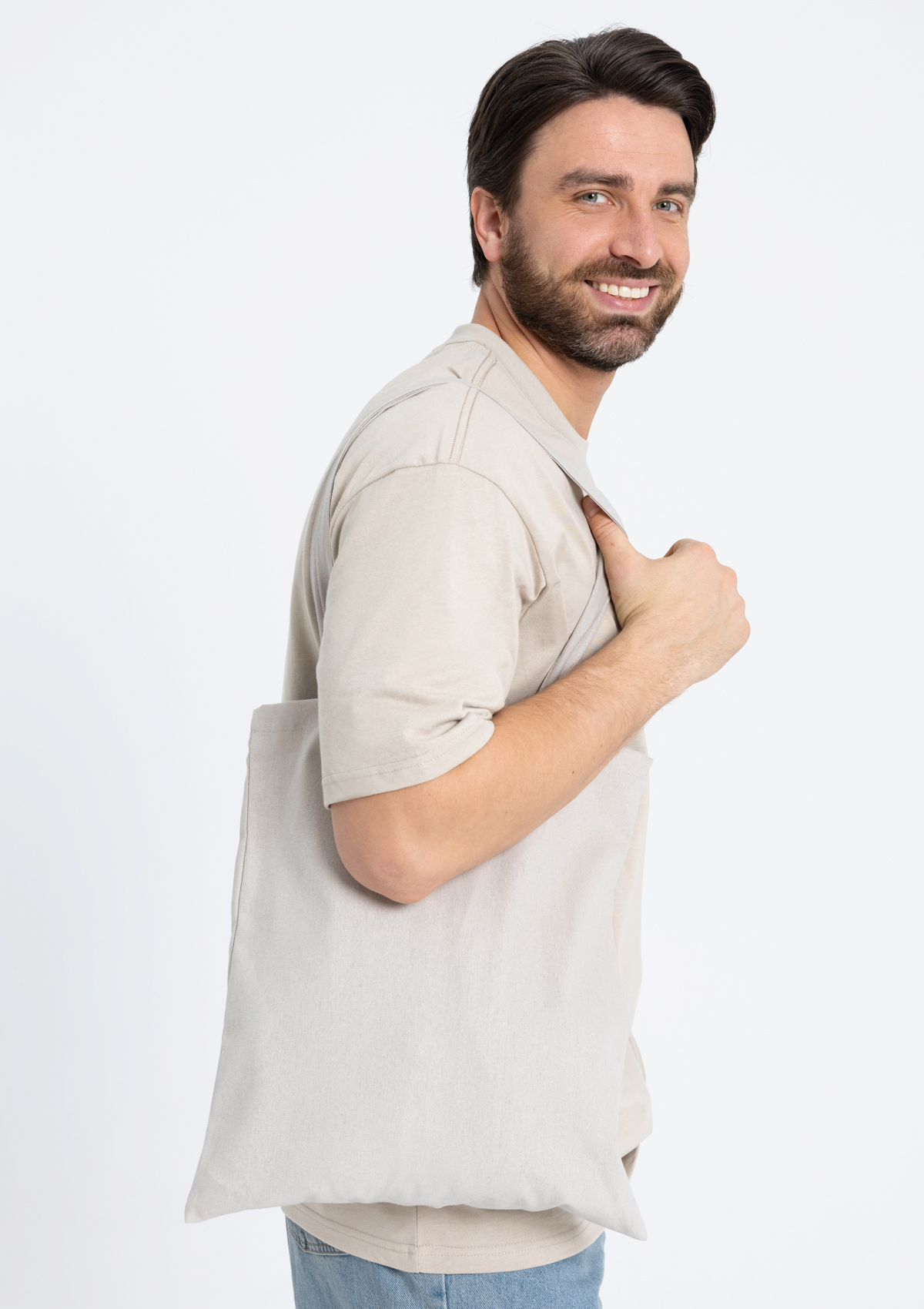 Футболка унисекс оверсайз STAN хлопок 240, 56, Песочный бежевый,  (541)  (48/M)