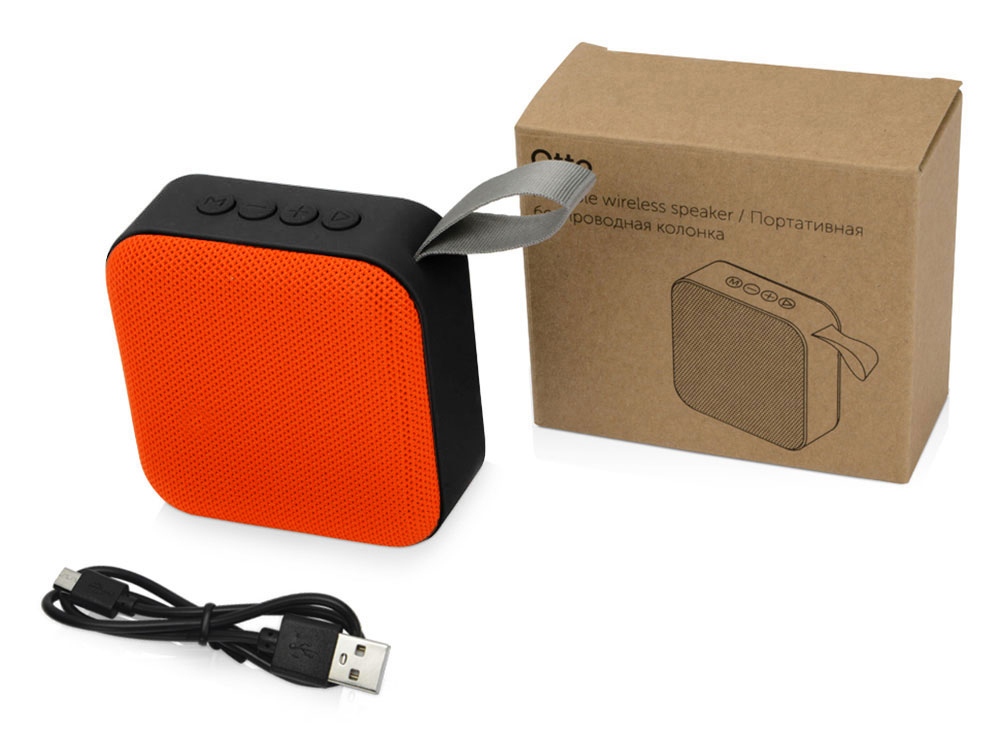 Портативная колонка Otto, оранжевый/черный
