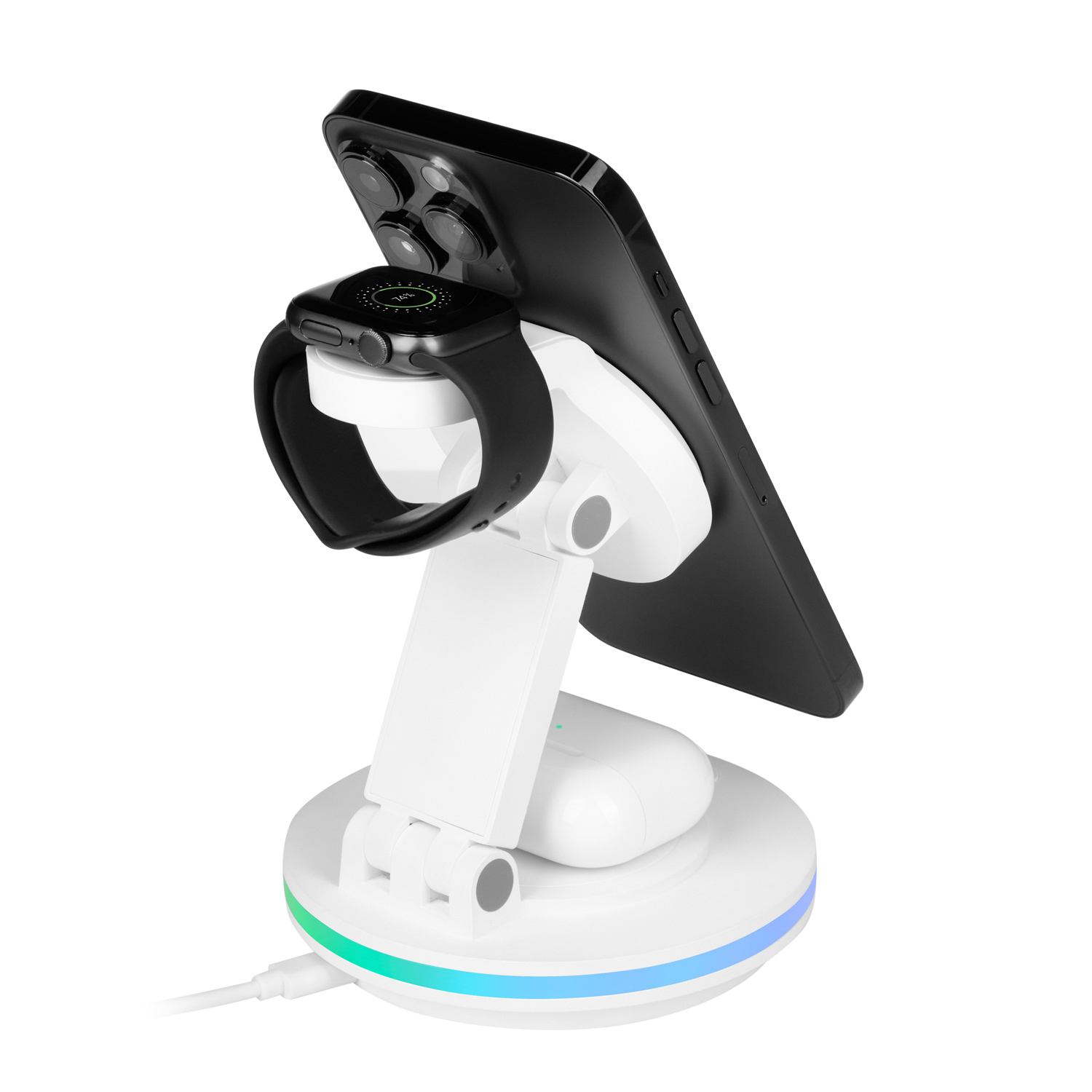 Беспроводная зарядная станция 3в1 Polaris фото на сайте Print Logo.