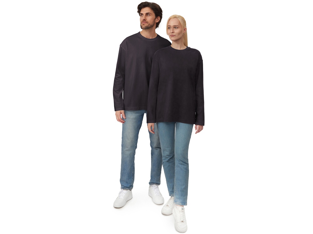 Лонгслив оверсайз Berlin унисекс, темно-серый