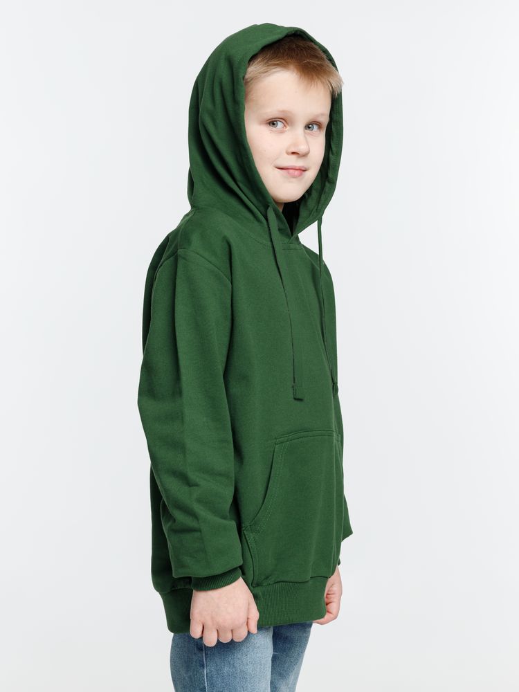 Худи детское Kirenga Kids 2.0, темно-зеленое, 14 лет