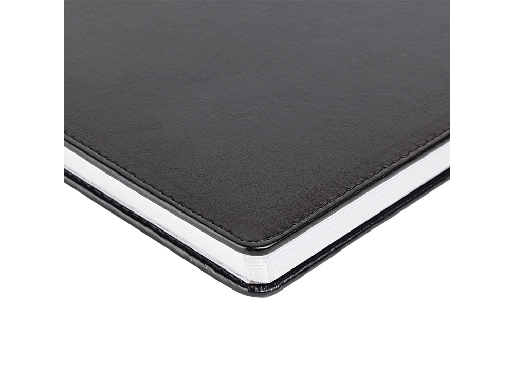 Ежедневник недатированный А4 Sidney Nebraska, черный с серебристым срезом