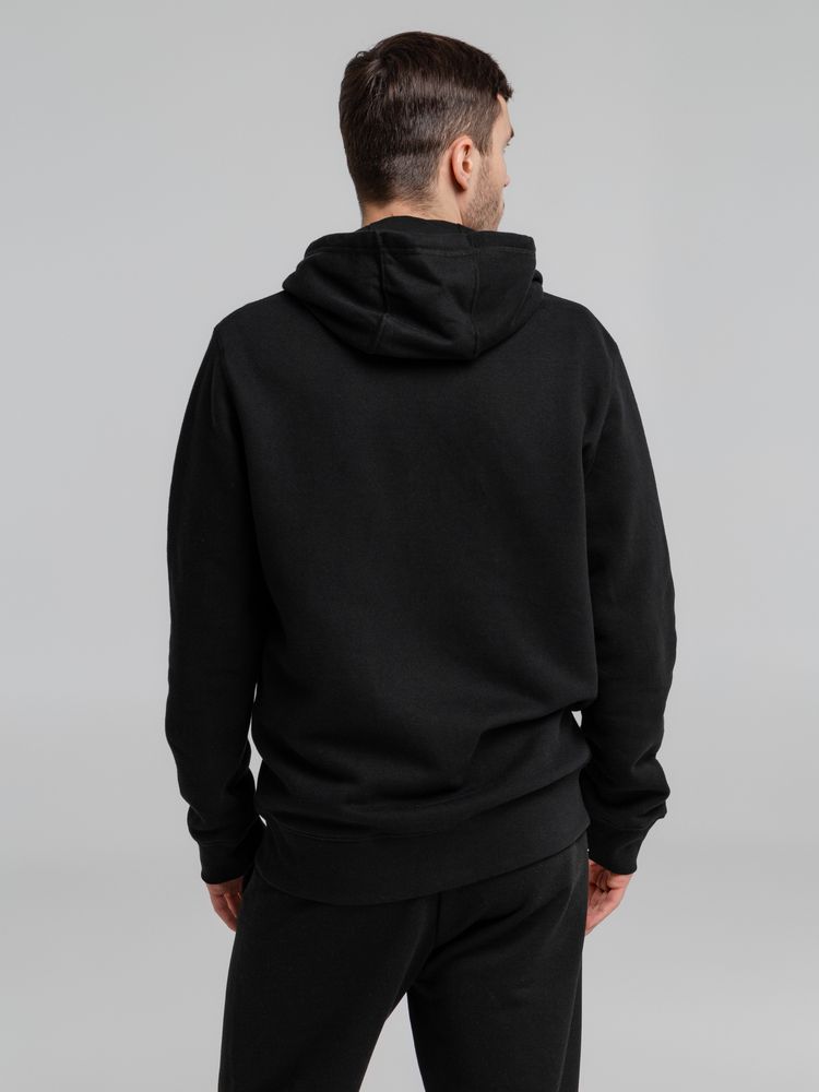 Толстовка на молнии с капюшоном унисекс King, черная, размер XS