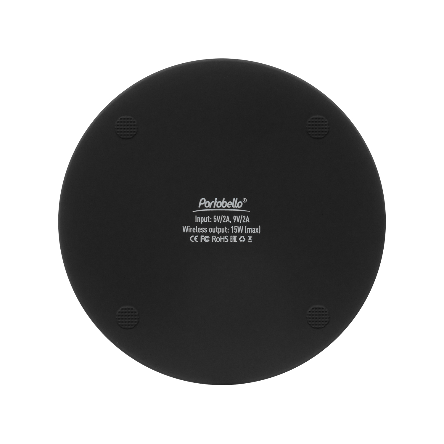 Беспроводное зарядное устройство с подсветкой 15W Аурис (Auris), фиолетовое фото на сайте Print Logo.