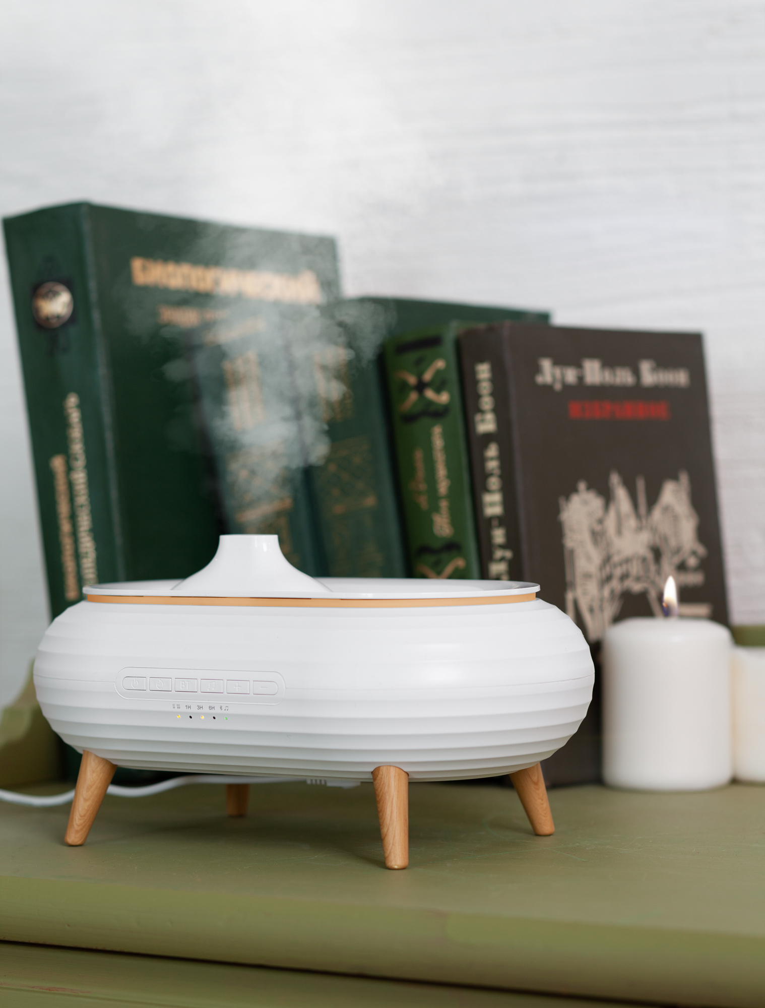 Увлажнитель воздуха "Smart Air" с bluetooth-колонкой, мелодиями и релаксирующими шумами, с подсветкой и ароматизатором фото на сайте Print Logo.