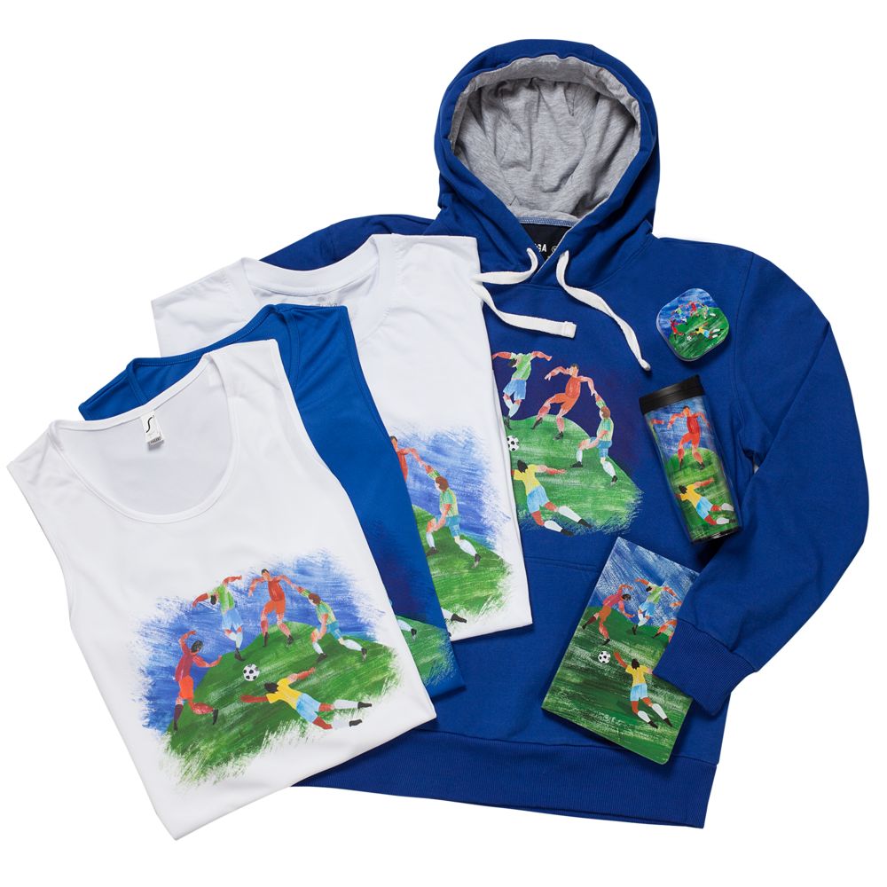 Футболка «Футбол via Матисс» 190, ярко-синяя, размер XL