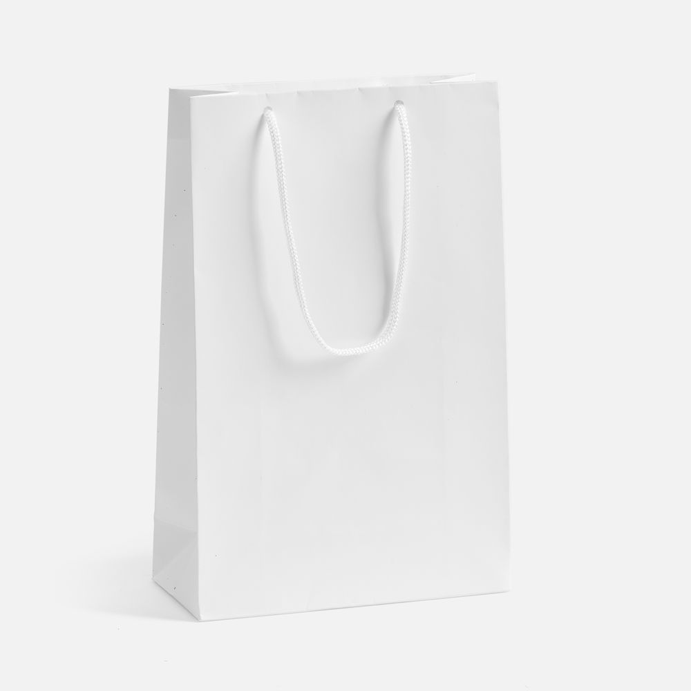 Пакет бумажный с ламинацией Lami S с логотипом сделано в России | Print Logo