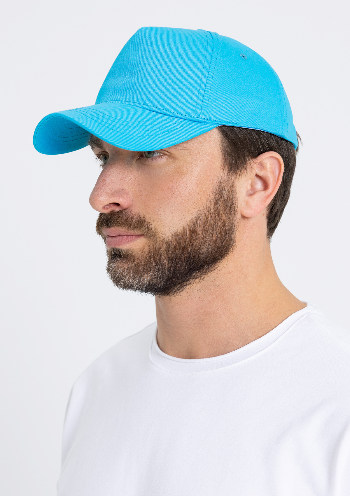 Бейсболка STAN 5 клиньев хлопок 280, 03, Бирюзовый,  (32)  (56-58)
