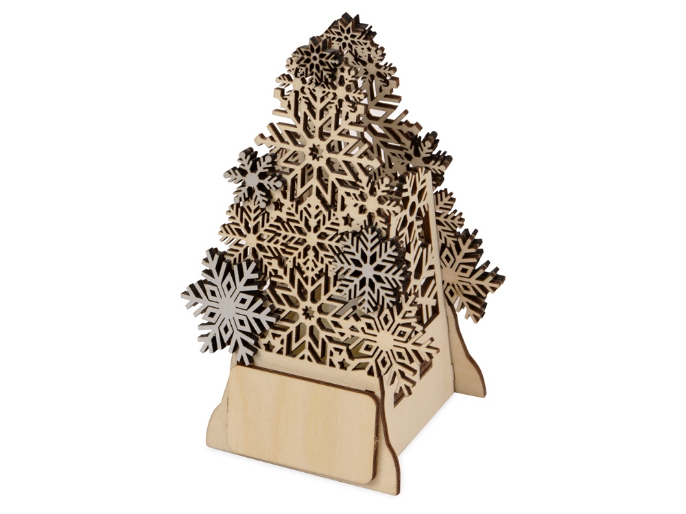 Декоративная фигура Ель с электрической свечой с логотипом  | Print Logo