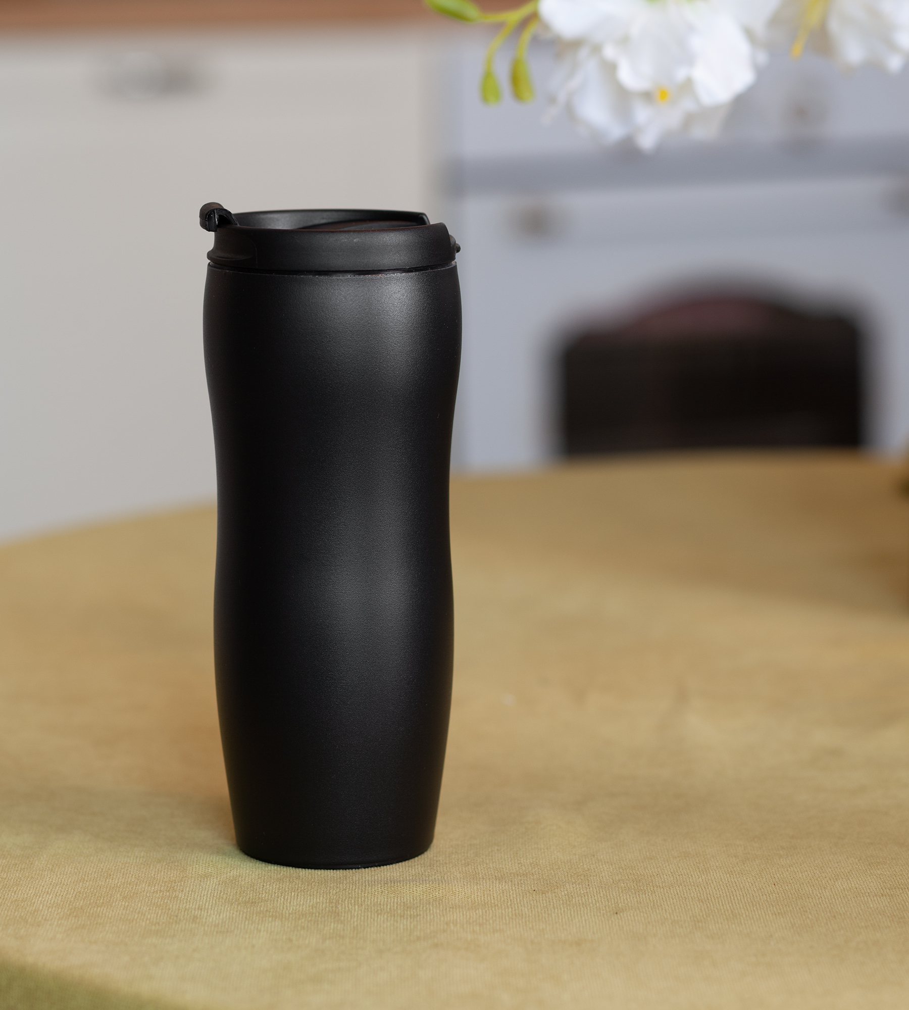 Термостакан "Монтана" 400 мл, покрытие пудра — пример нанесения логотипа (SOFTOUCH) | Print Logo