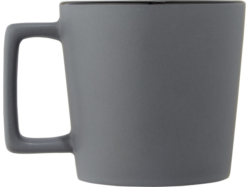 Cali Керамическая кружка объемом 370 мл с матовой отделкой - сплошной черный / Matted Grey