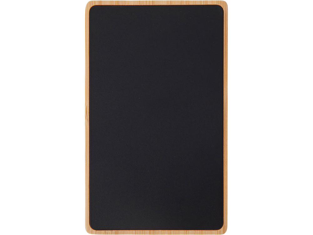 Внешний аккумулятор с подсветкой лого Reedia S2, 5000 mAh, бамбук, черный