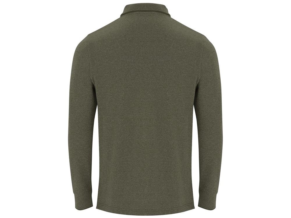 Рубашка поло Dylan мужская с длинным рукавом, меланжевый армейский зеленый