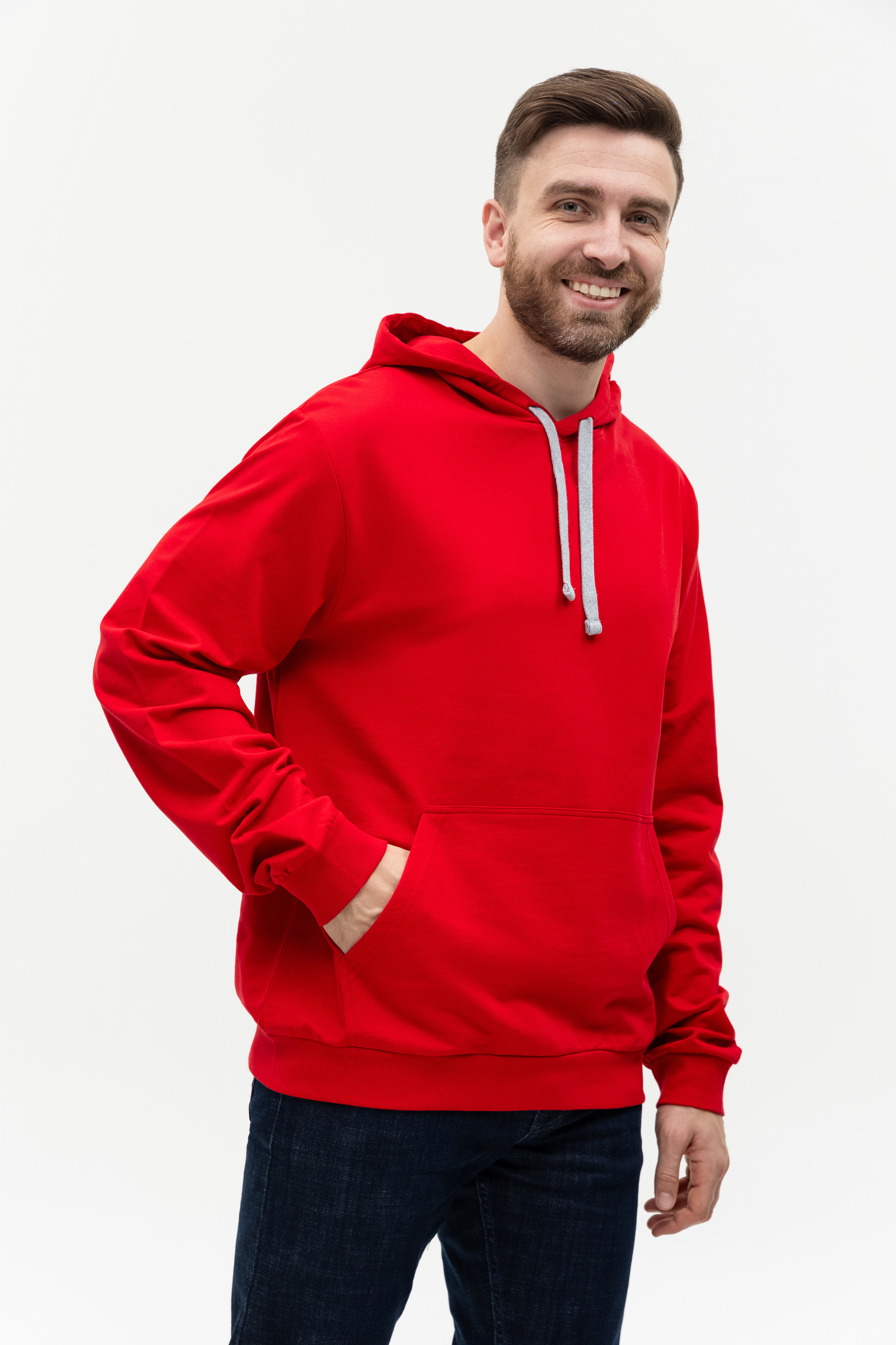 Худи унисекс STAN футер без начёса 260, 23, Красный,  (14)  (54/XXL)