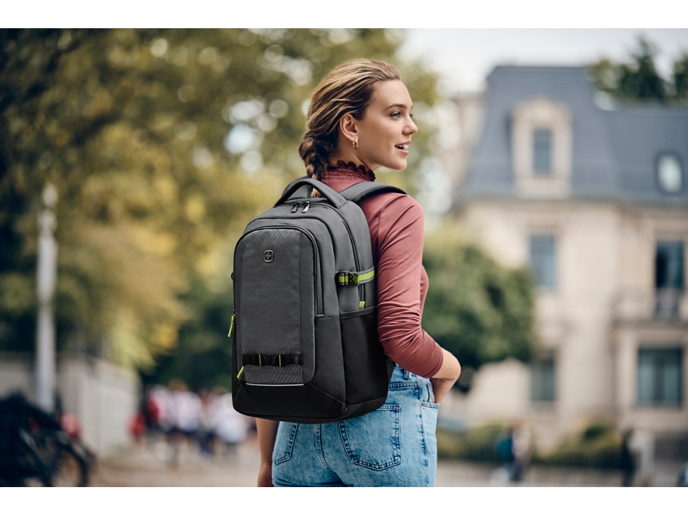 Рюкзак WENGER NEXT Ryde 16, антрацит/черный, переработанный ПЭТ/Полиэстер, 32х21х47 см, 26 л.