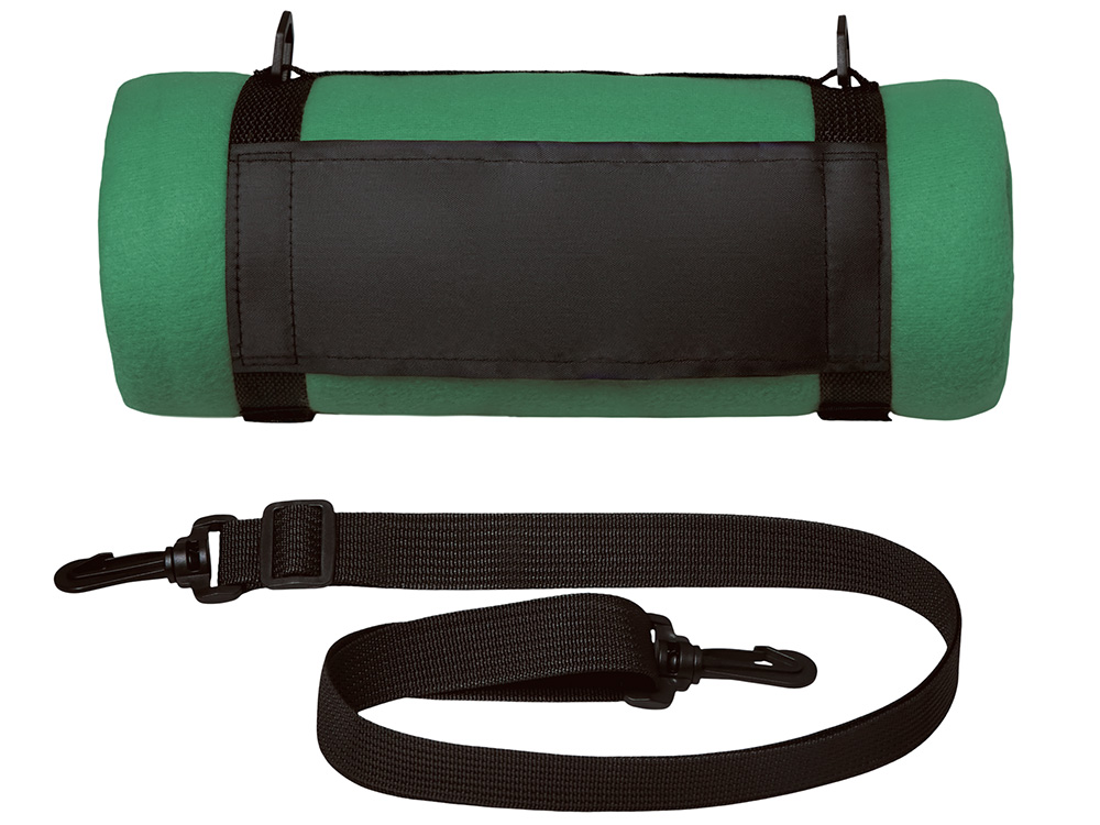 Плед Нежность с плечевым ремнем, зеленый