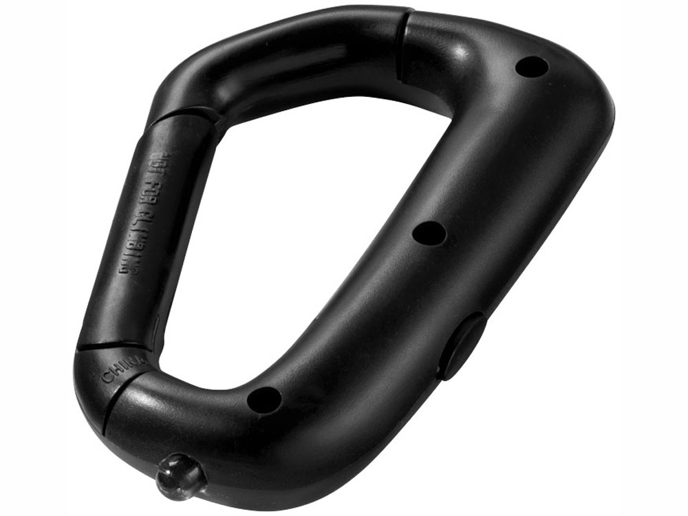 Брелок Proxima с карабином и фонариком, черный