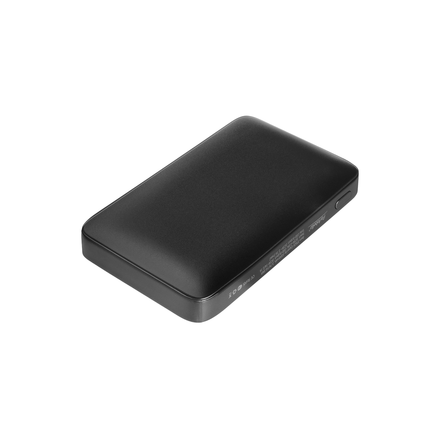 Внешний аккумулятор с цветной подсветкой Анкор Макс (Ancor Max) 5000 mAh, черный фото на сайте Print Logo.