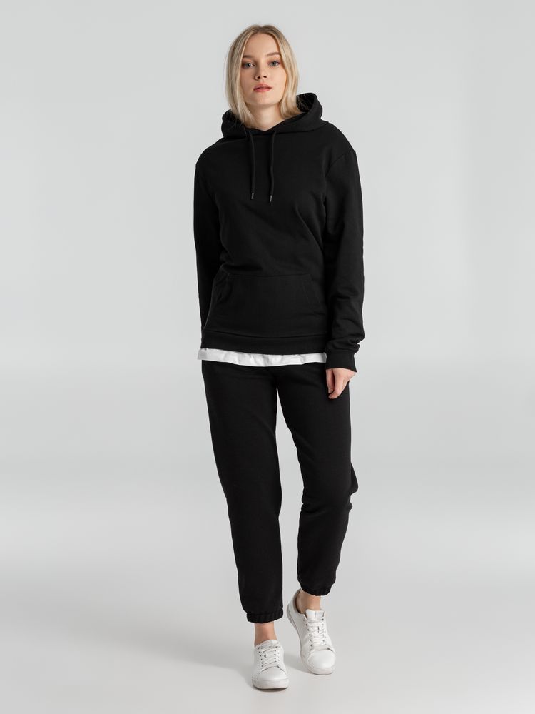 Толстовка с капюшоном унисекс Hoodie, черная, размер L