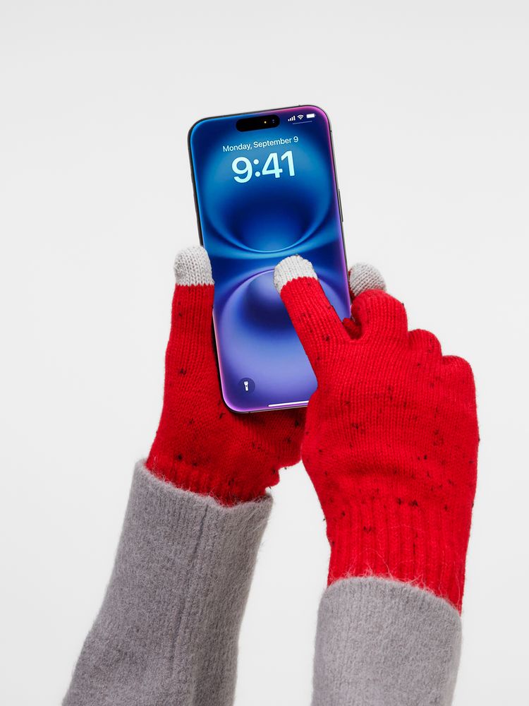 Перчатки сенсорные Spotti Senso, красные, размер L/XL