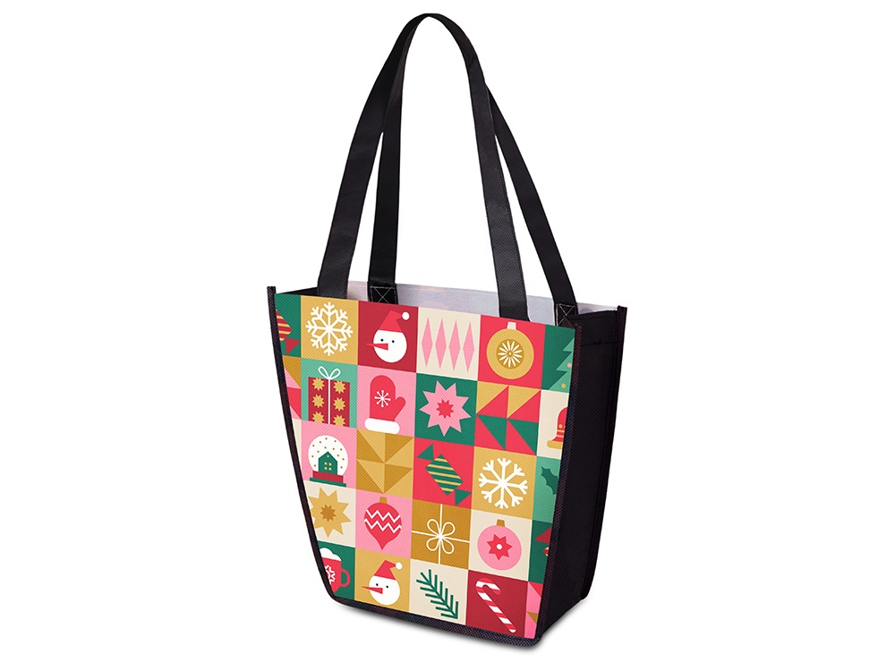 Сумка для шопинга с донной складкой и ручкой из нетканого PET материала с логотипом  | Print Logo