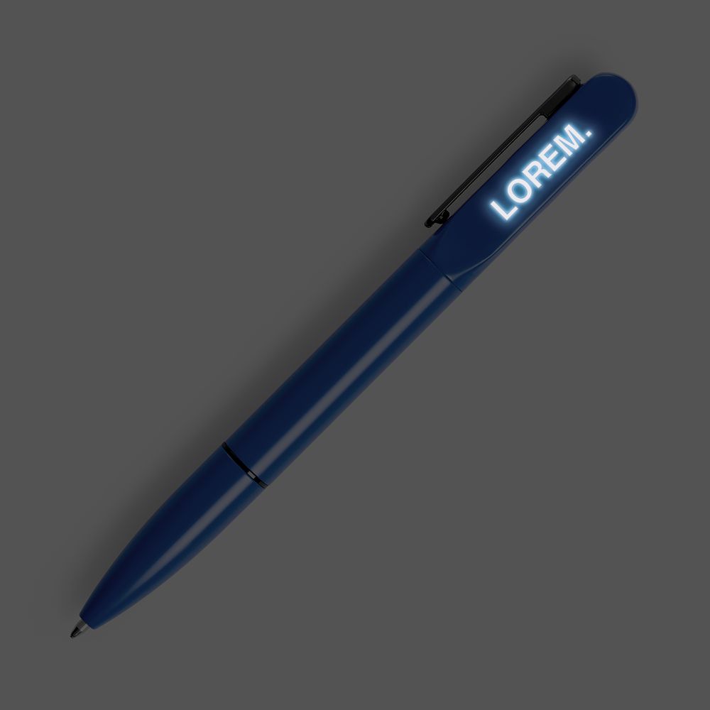 Ручка шариковая Lucenti с подсветкой логотипа фото на сайте Print Logo.