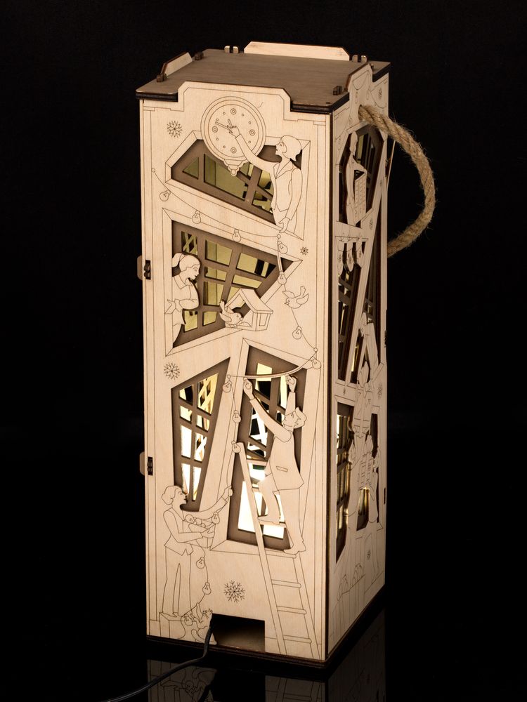 Футляр-светильник Good Job — пример нанесения логотипа (сделано в России) | Print Logo