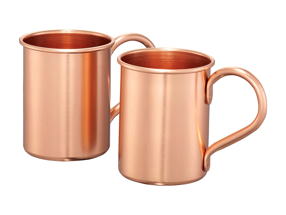 Набор кружек для коктейля с рецептом Moscow mule с логотипом Avenue | Print Logo