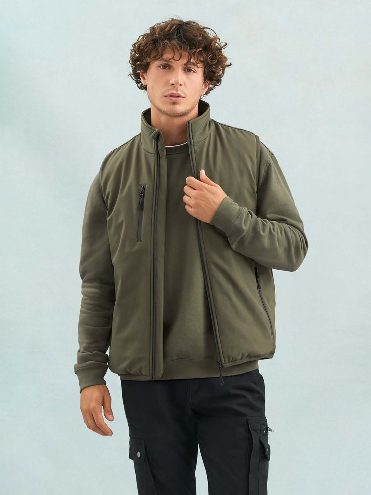 Жилет софтшелл унисекс Falcon BW, темный хаки, размер L