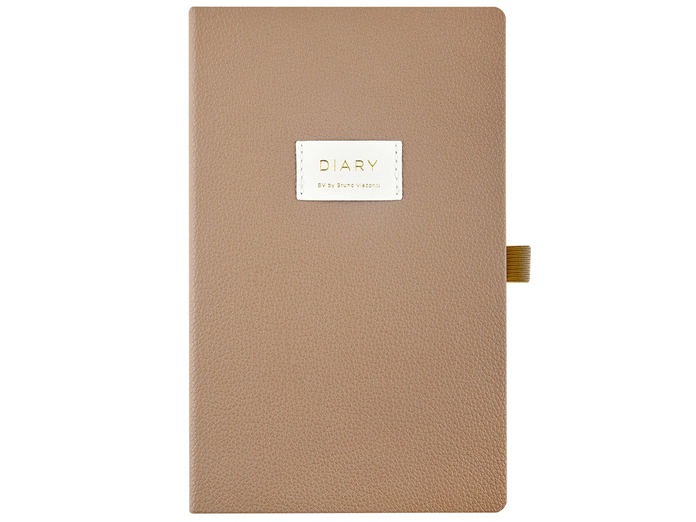 Ежедневник недатированный А5 Total beige с нашивкой, бежевый