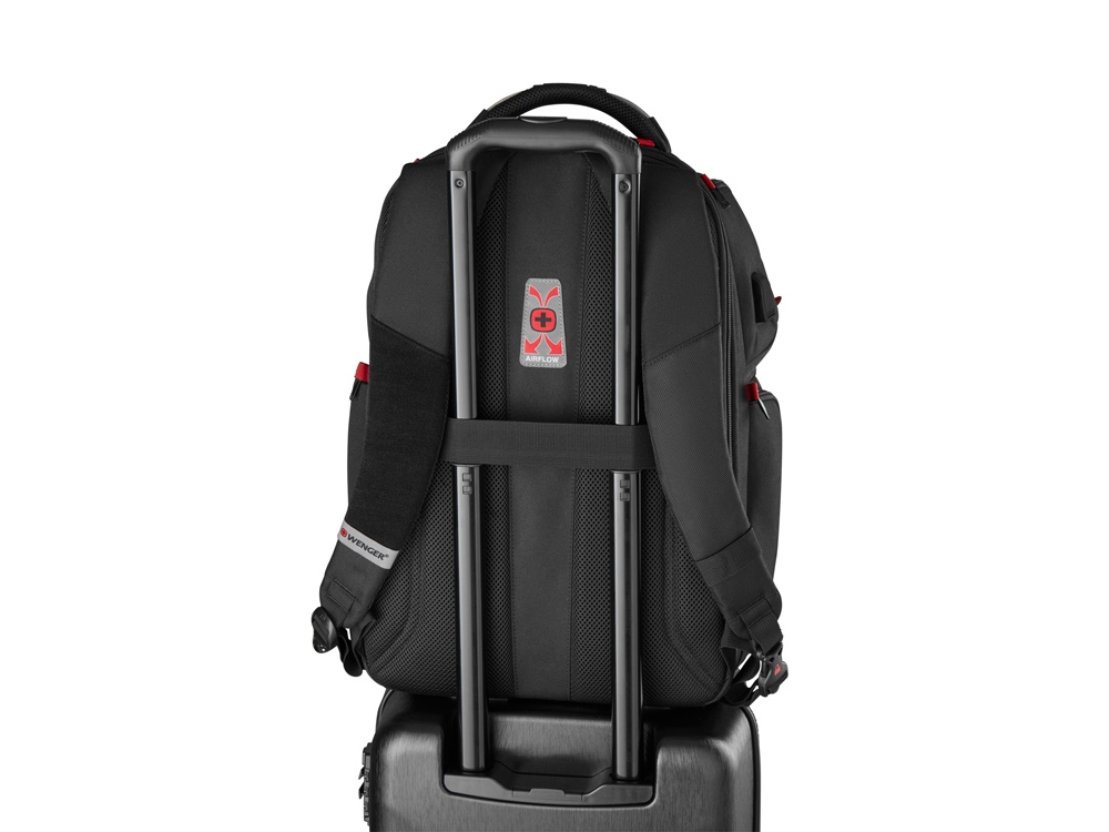 Рюкзак WENGER PlayerOne 17.3, чёрный, 100% полиэстер, 38х26х49 см, 29 л