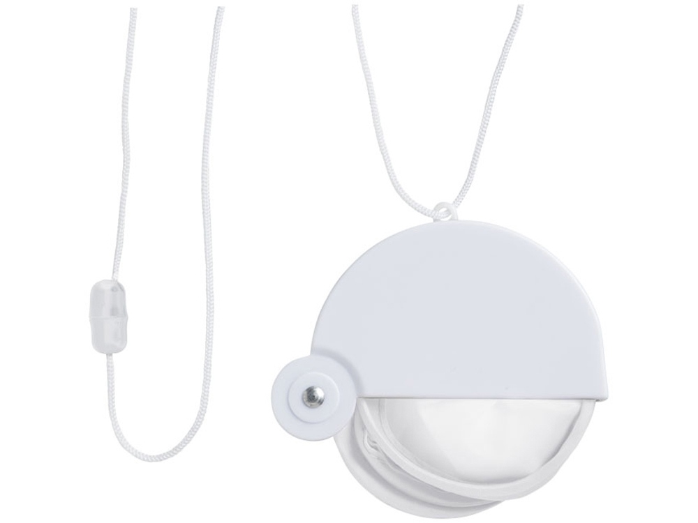 Складной вентилятор (веер) Breeze со шнурком, белый