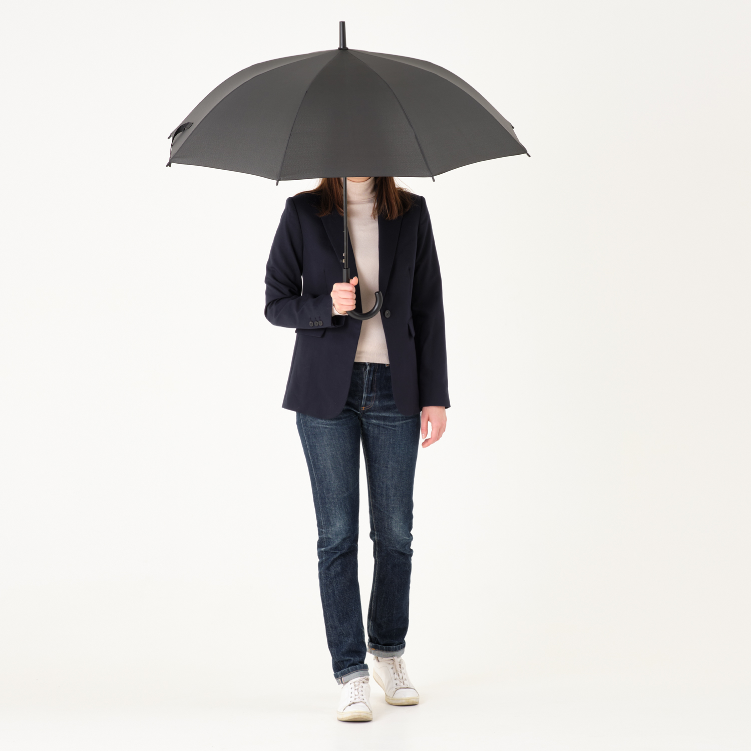 Зонт-трость Бергвинд (Bergwind), синий фото на сайте Print Logo.