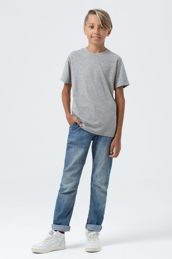 Футболка детская Regent Fit Kids, серый меланж, на рост 106-116 см (6 лет)