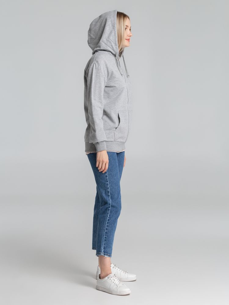 Толстовка на молнии с капюшоном Siverga 2.0, серый меланж, размер 5XL