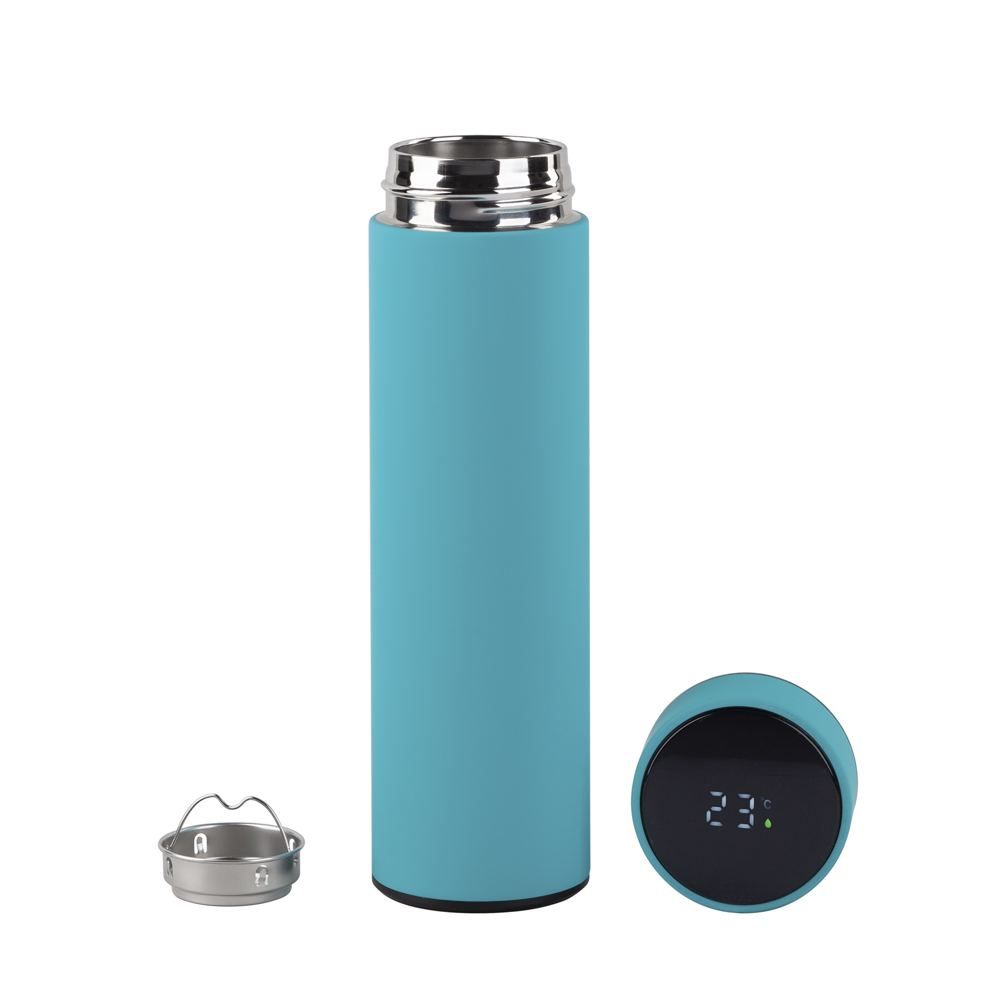 Термос "Бостон" с индикацией температуры, soft touch, 500 мл фото на сайте Print Logo.