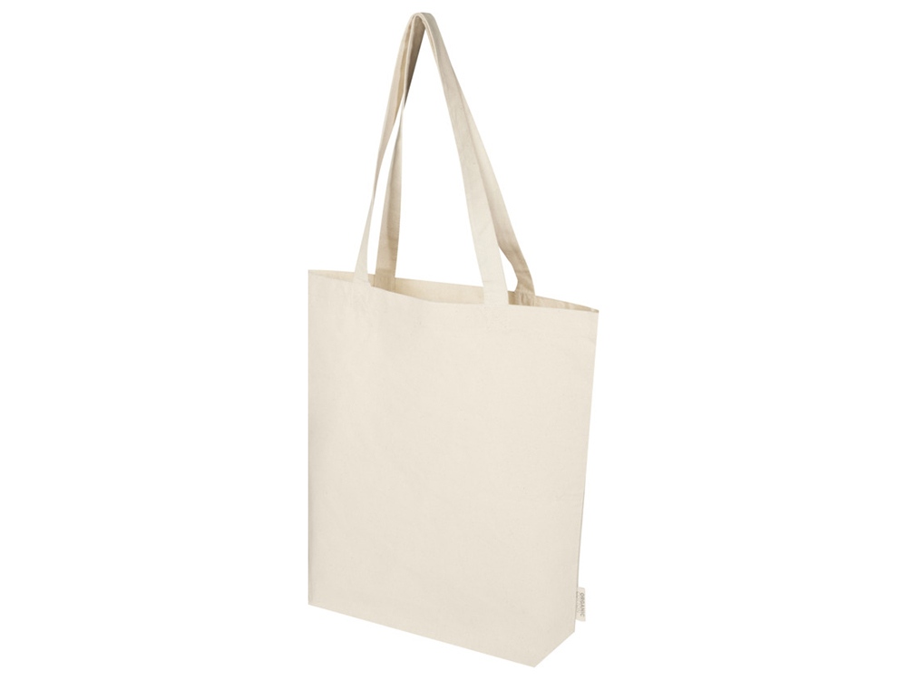 Эко-сумка из органического материала с широким дном Orissa с логотипом  | Print Logo