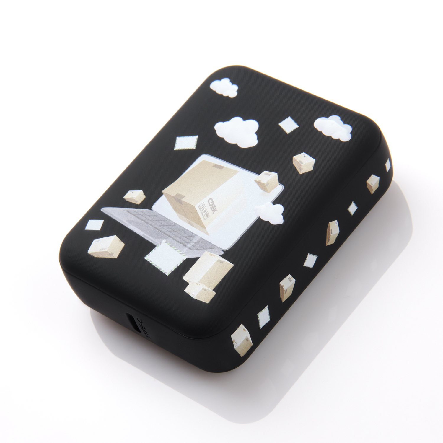 Внешний аккумулятор с функцией быстрой зарядки Формула (Formula) 10000 mAh, синий фото на сайте Print Logo.