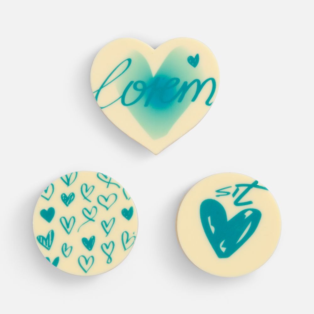 Набор из 3 печений Dream White на заказ — пример нанесения логотипа (сделано в России) | Print Logo