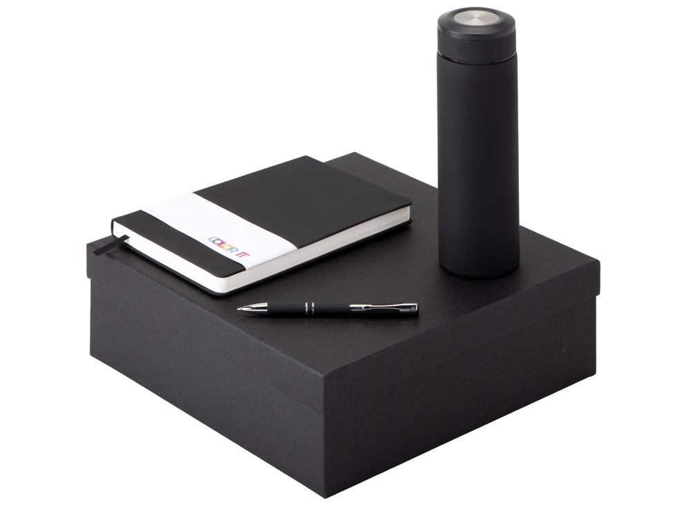 Подарочный набор Color it с блокнотом, металлической ручкой и термосом с логотипом  | Print Logo