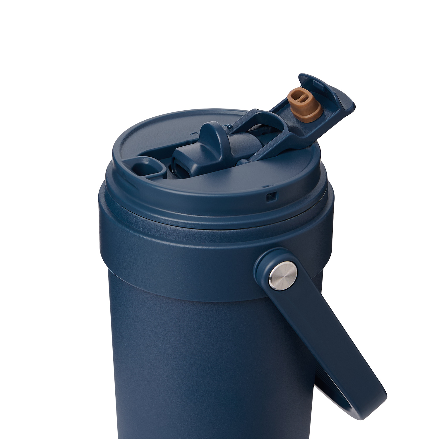 Термокружка вакуумная Соло (Solo), белая — пример нанесения логотипа (Portobello Термокружки) | Print Logo